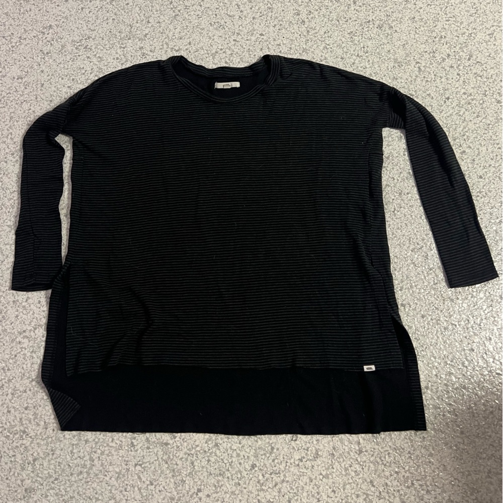 Vans Black Crewneck Sweater Minimalist Design